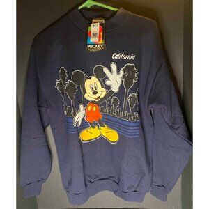 Vintage Mickey Mouse Unlimited California Pullover Crewneck Souvenir Mens M NWT
